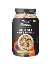 True Elements Muesli Nuts And Berries 1kg (Bottle)