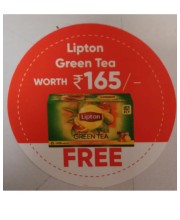 PM Round Sticker Label Lipton Tea Rs.165