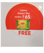 PM Round Sticker Label Lipton Tea Rs.65